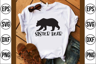 sister bear svg cut file