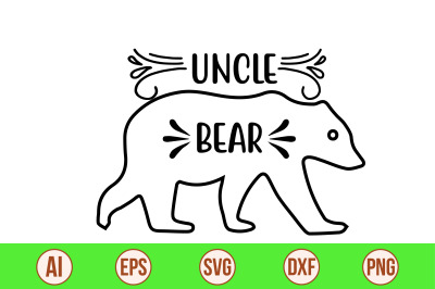 uncle bear svg cut file