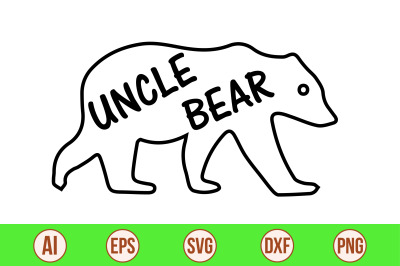 uncle bear svg cut file