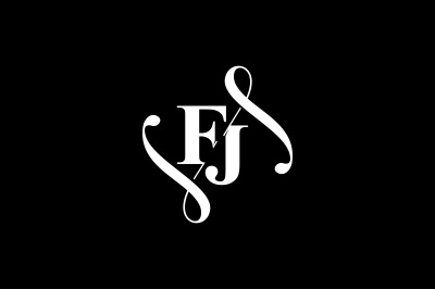 FJ Monogram logo Design V6