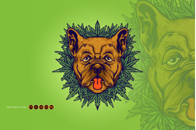 BullDog Weed Cannabis Background