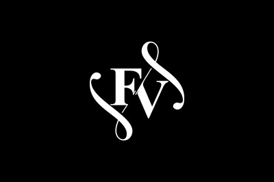 FV Monogram logo Design V6