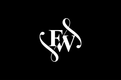 FW Monogram logo Design V6