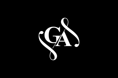 GA Monogram logo Design V6