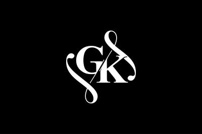 GK Monogram logo Design V6