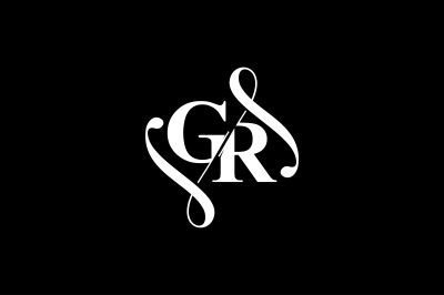 GR Monogram logo Design V6