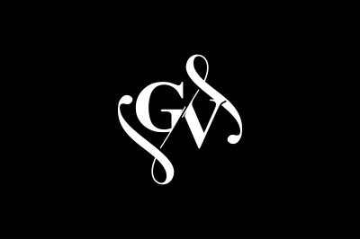 GV Monogram logo Design V6