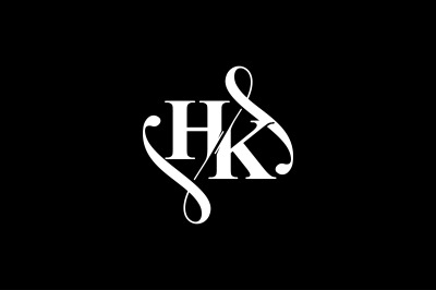 HK Monogram logo Design V6