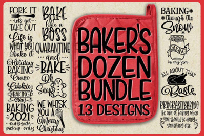 Potholder Baker&#039;s Dozen Bundle 13 Designs - POTHOLDER SVG