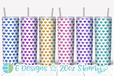 Heart Tumbler - Hearts Skinny Tumbler Sublimation Bundle