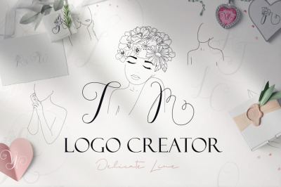 Logo creator. Delicate lines.