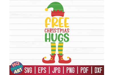 Free Christmas hugs SVG | Christmas Elf SVG