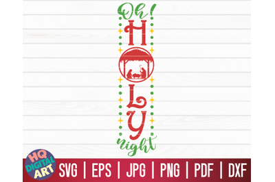 Oh holy night SVG | Christmas Porch Sign SVG