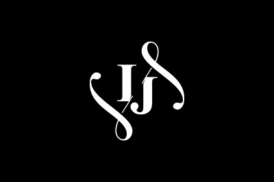 IJ Monogram logo Design V6