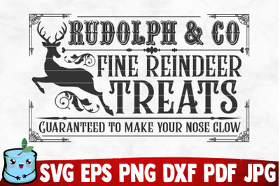 Rudolph And Co Fine Reindeer Treats SVG Cut File