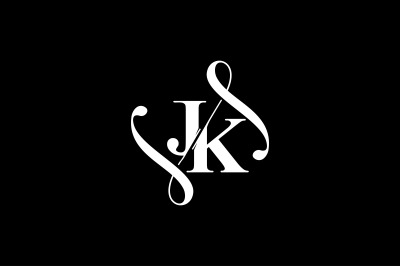 JK Monogram logo Design V6