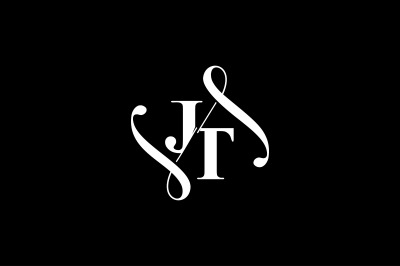 JT Monogram logo Design V6