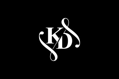 KD Monogram logo Design V6