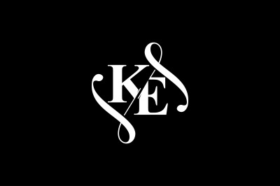 KE Monogram logo Design V6