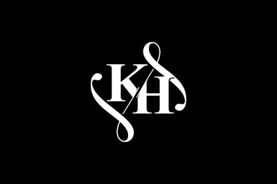 KH Monogram logo Design V6