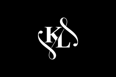 KL Monogram logo Design V6