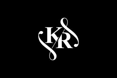 KR Monogram logo Design V6