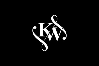 KW Monogram logo Design V6