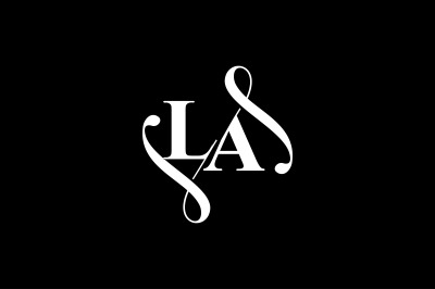 LA Monogram logo Design V6