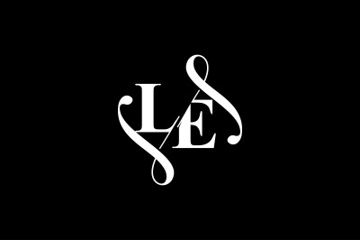 LE Monogram logo Design V6