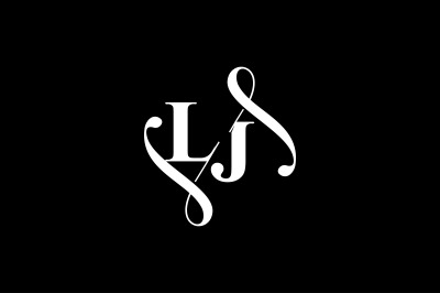 LJ Monogram logo Design V6