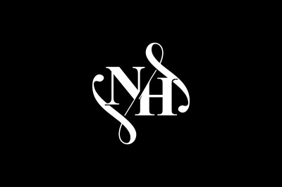 NH Monogram logo Design V6