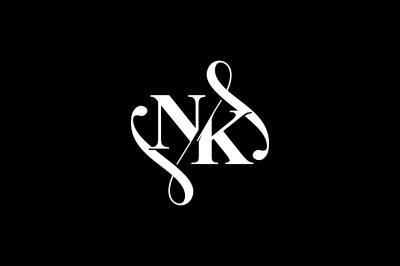 NK Monogram logo Design V6