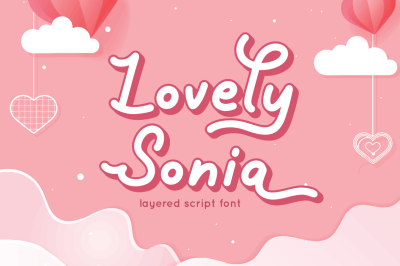 Lovely Sonia - Layered Script Font