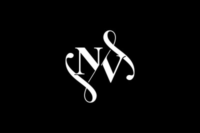 NV Monogram logo Design V6