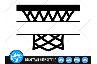 Basketball Hoop Monogram SVG | Basketball Split Name Frame SVG