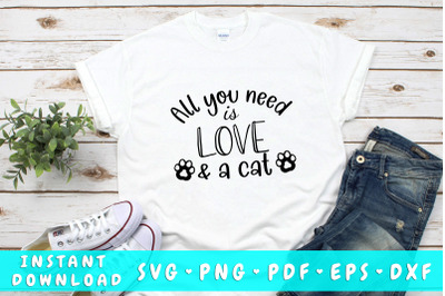 All you need is love and a cat SVG