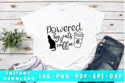 Powered by cats and coffee SVG