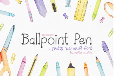 Ballpoint Pen Font (Handwritten Fonts, Craft Fonts, Cricut Fonts)