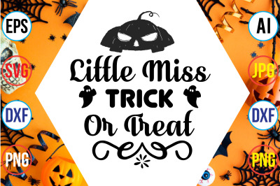 Little Miss Trick or Treat SVG cut file