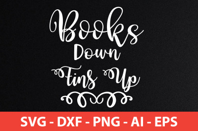 Books Down Fins Up svg