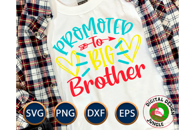 Promoted To Big Brother - Fun Family SVG, Siblings T-shirt design