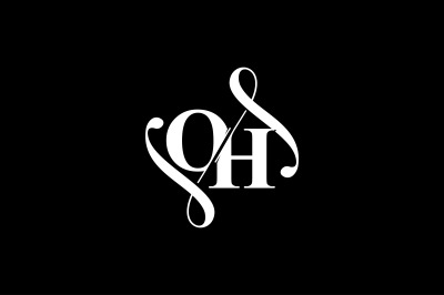 OH Monogram logo Design V6
