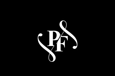 PF Monogram logo Design V6
