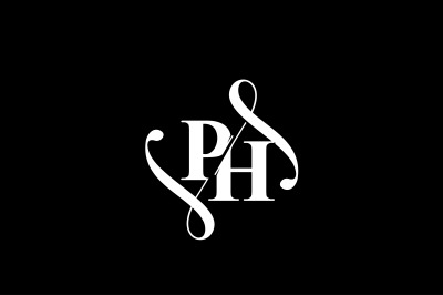 PH Monogram logo Design V6