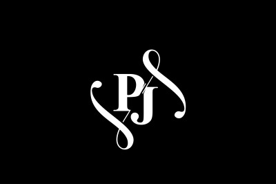 PJ Monogram logo Design V6