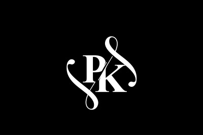 PK Monogram logo Design V6
