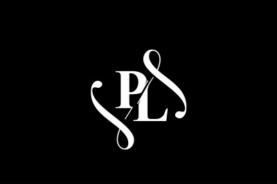 PL Monogram logo Design V6