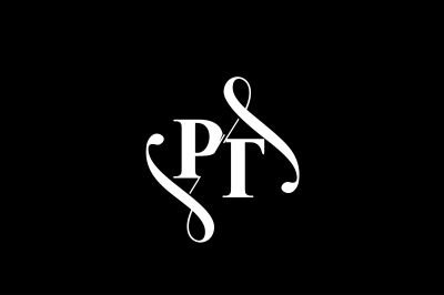 PT Monogram logo Design V6