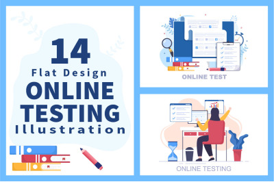 14 Online Testing For E-learning and Education Concept