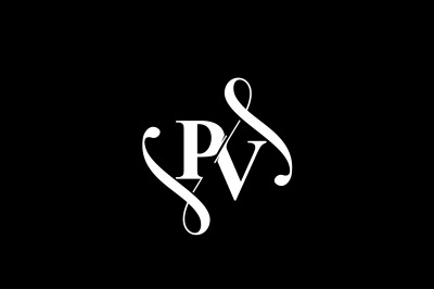 PV Monogram logo Design V6